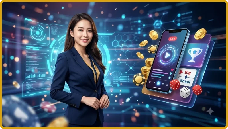 Dealer lắc xúc xắc trong Tài xỉu Live tại 79king