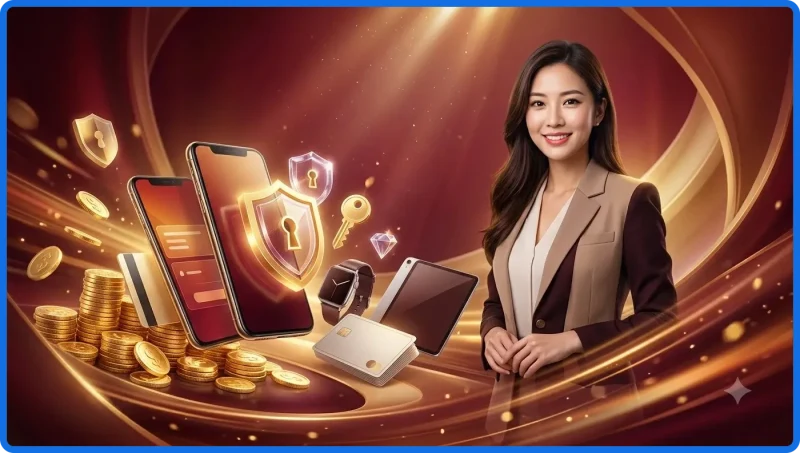 Người dùng tìm hiểu về chính sách bảo mật 79King trên máy tính với biểu tượng bảo mật